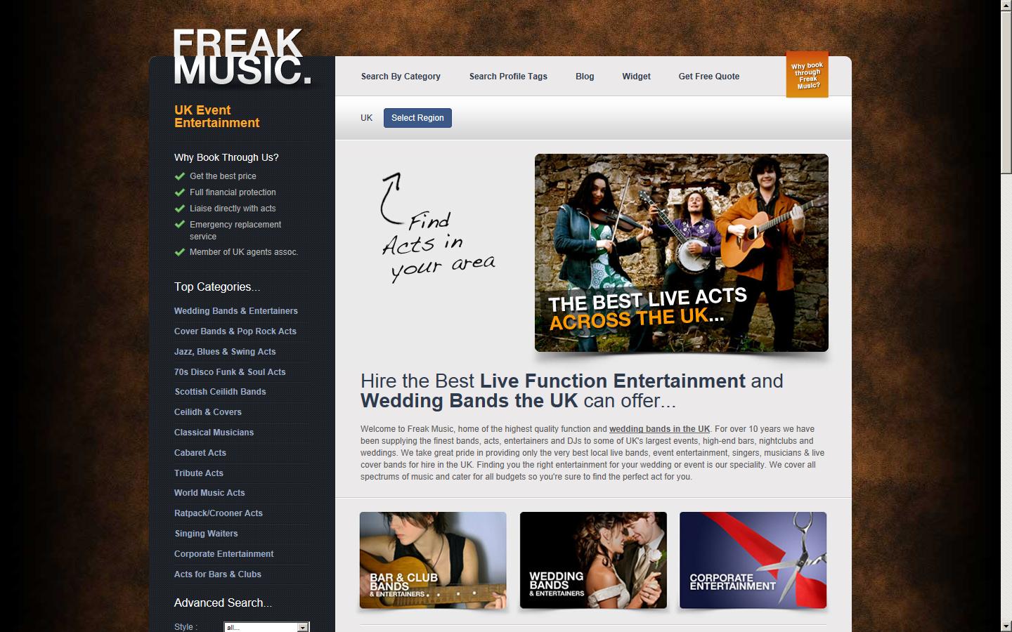 Freak Music Website