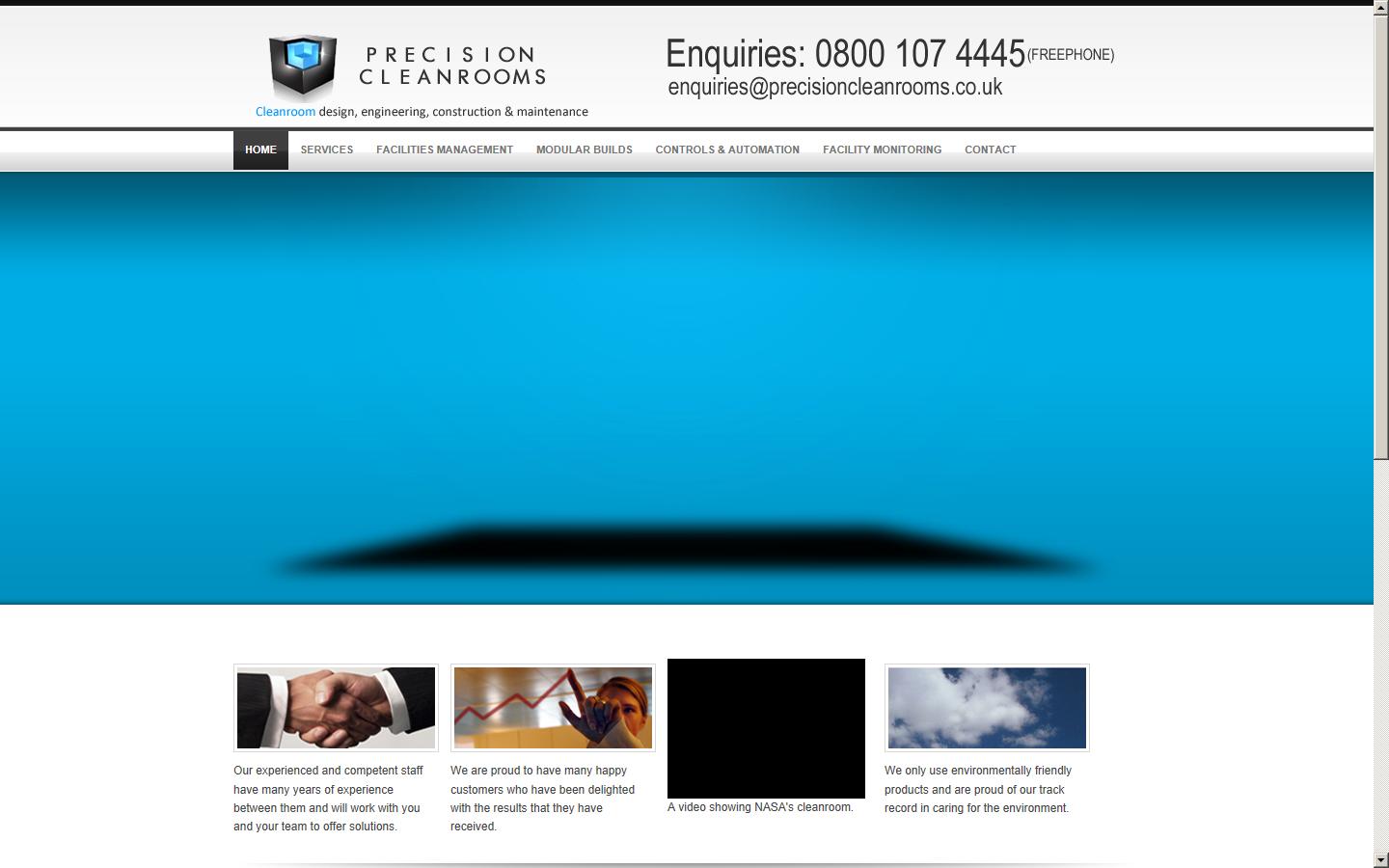 Precision Cleanrooms  Website