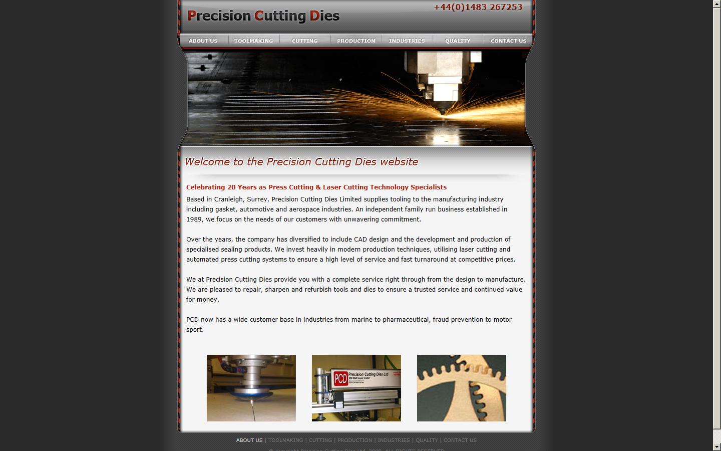 Precision Cutting Dies Limited  Website
