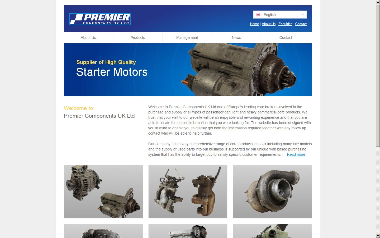 Premier Components UK Ltd Website