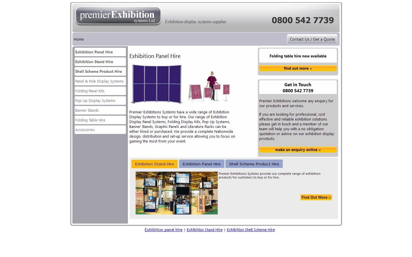 Premier Exhibition Systems Ltd  Website