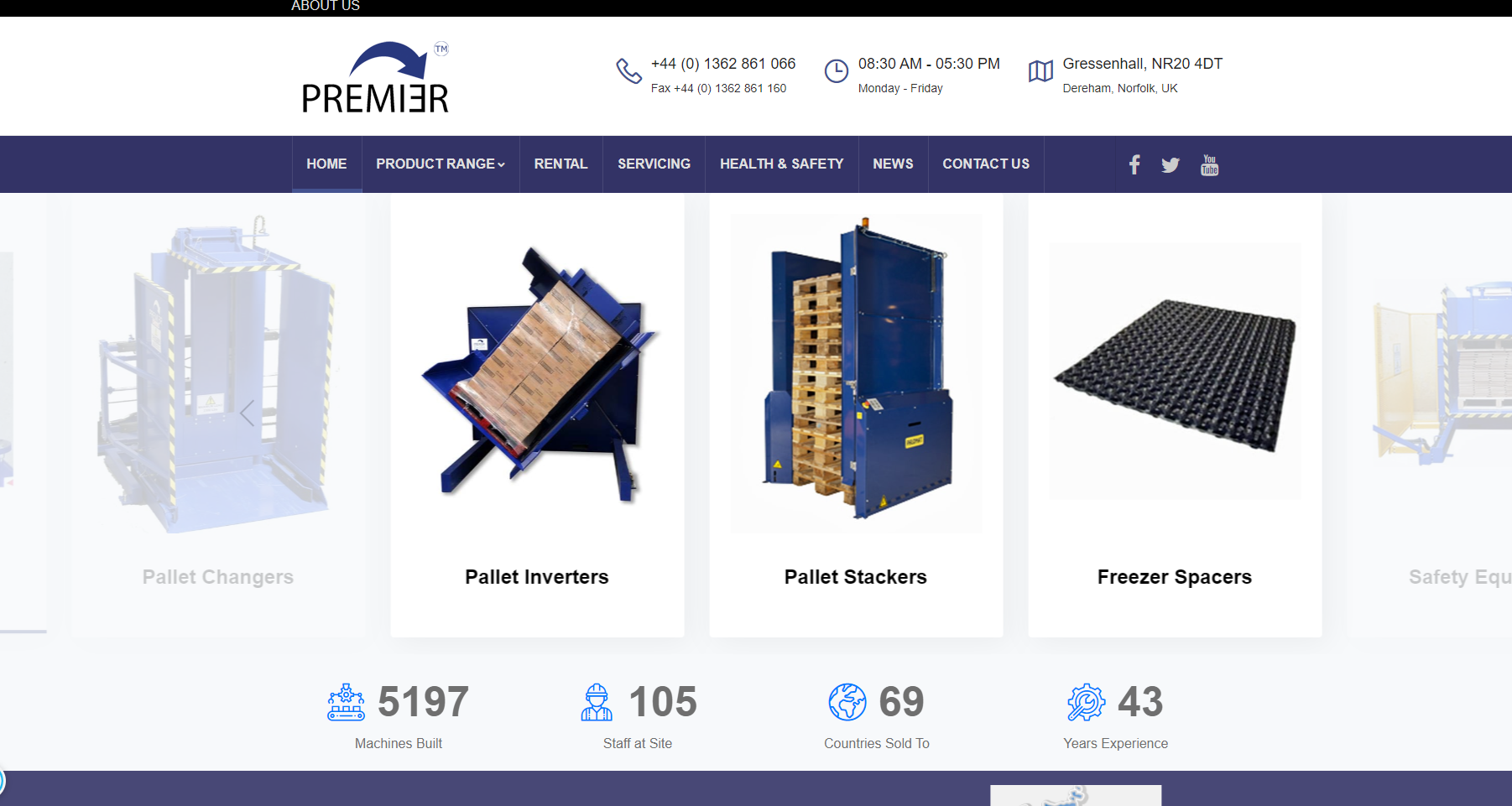 Premier Pallet Systems Ltd Website