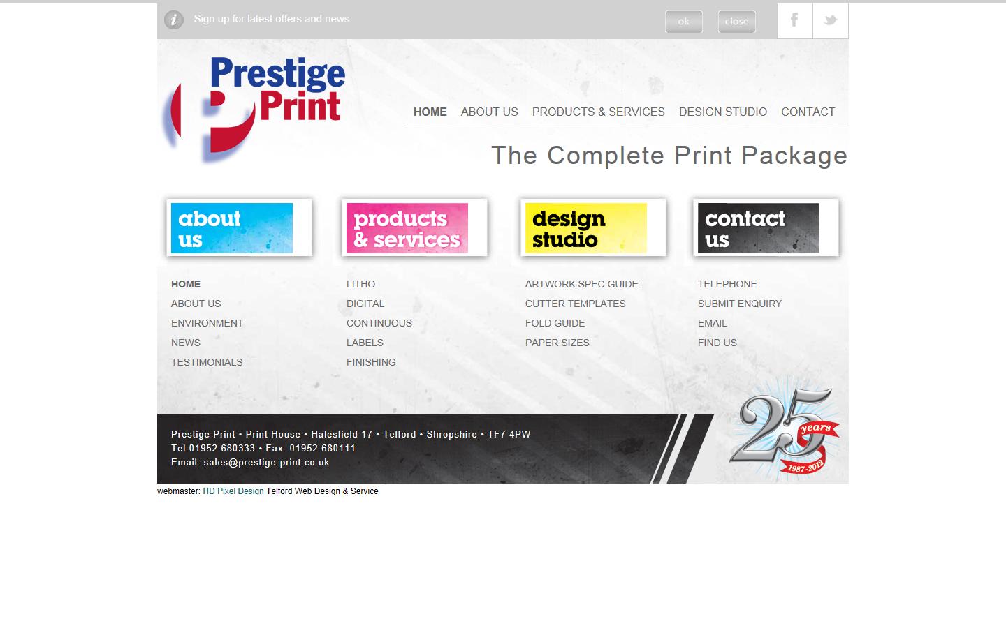Prestige Print Website