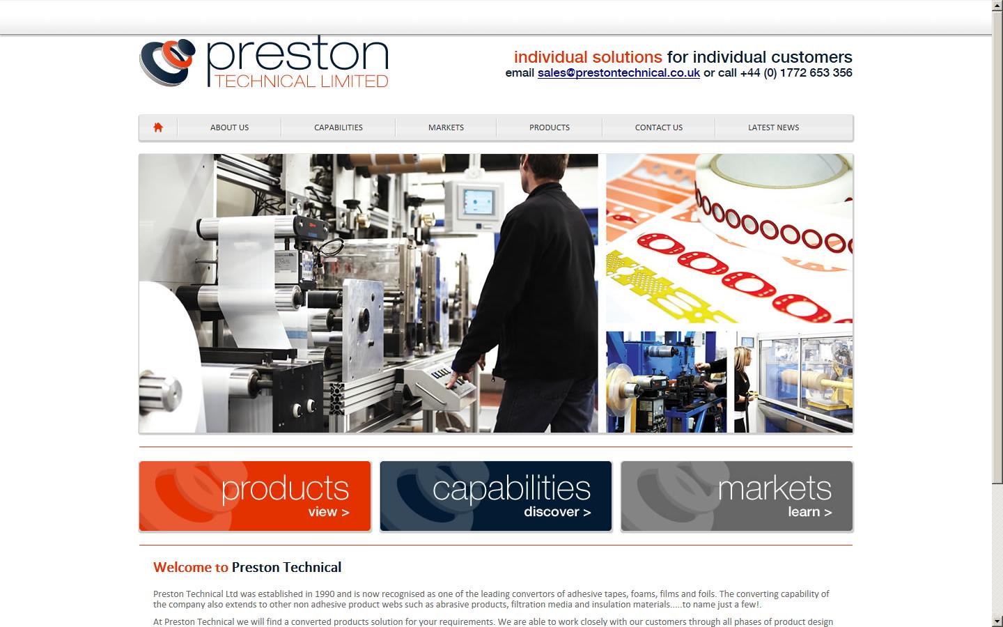 Preston Technical Ltd Website