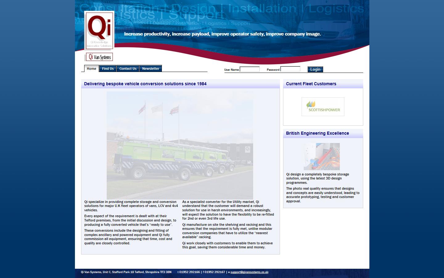Qi Van Systems Website