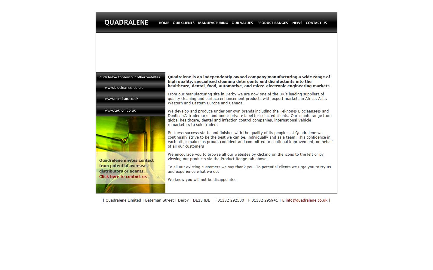 Quadralene Limited Website
