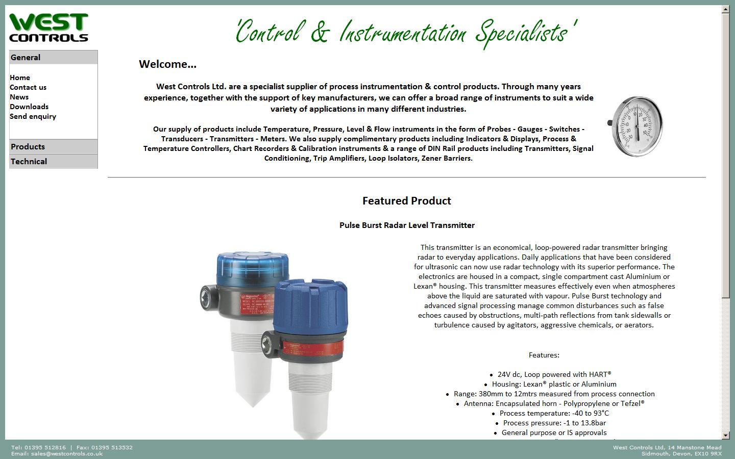 West Controls Ltd Website