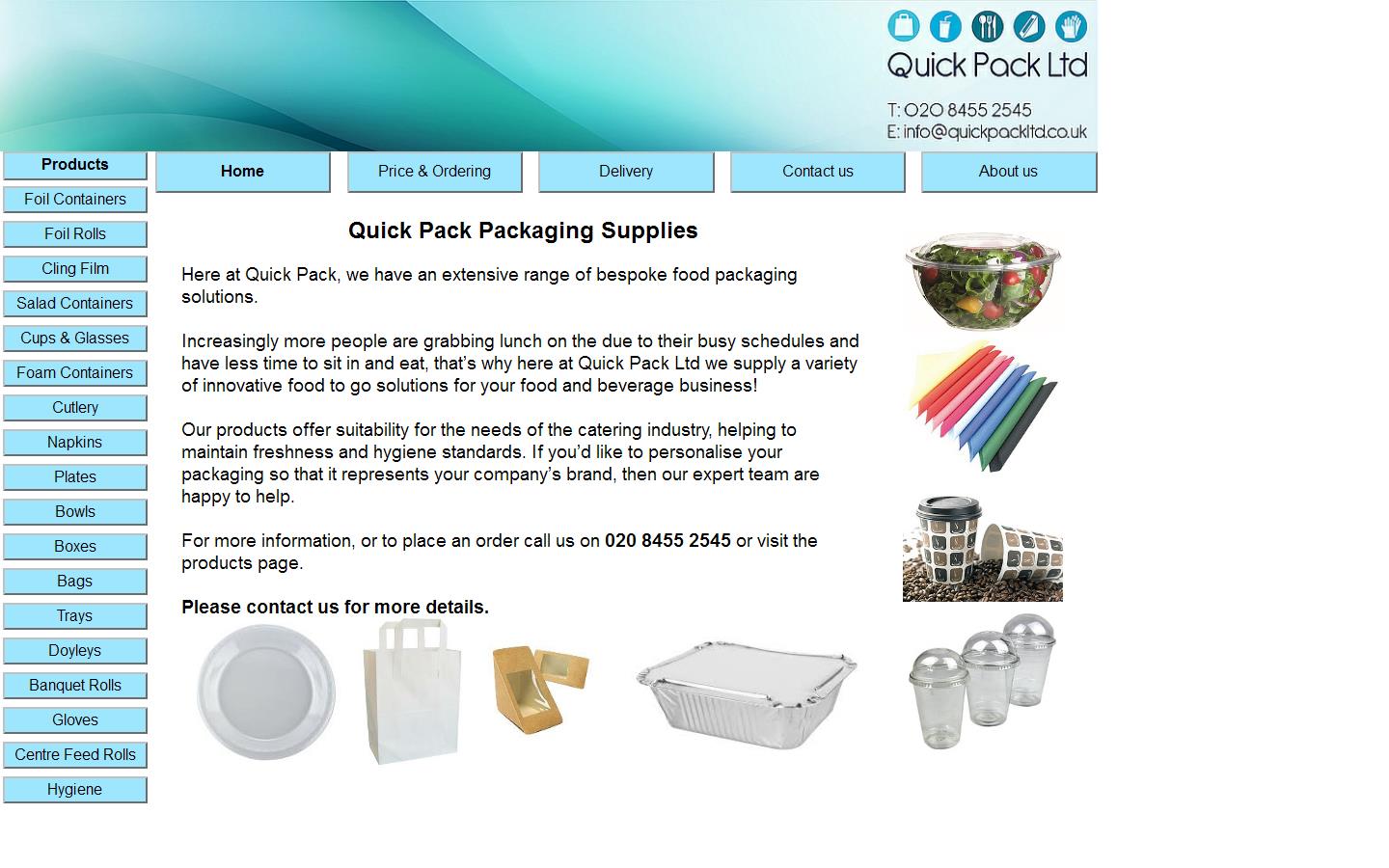 Quick Pack Ltd Website