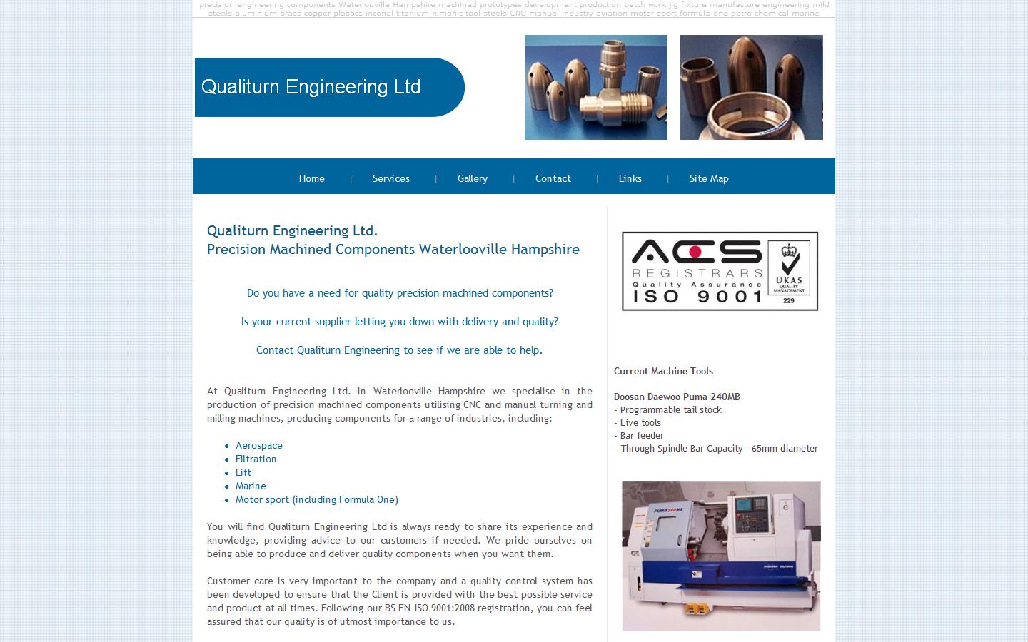 Qualiturn Engineering Ltd. Website