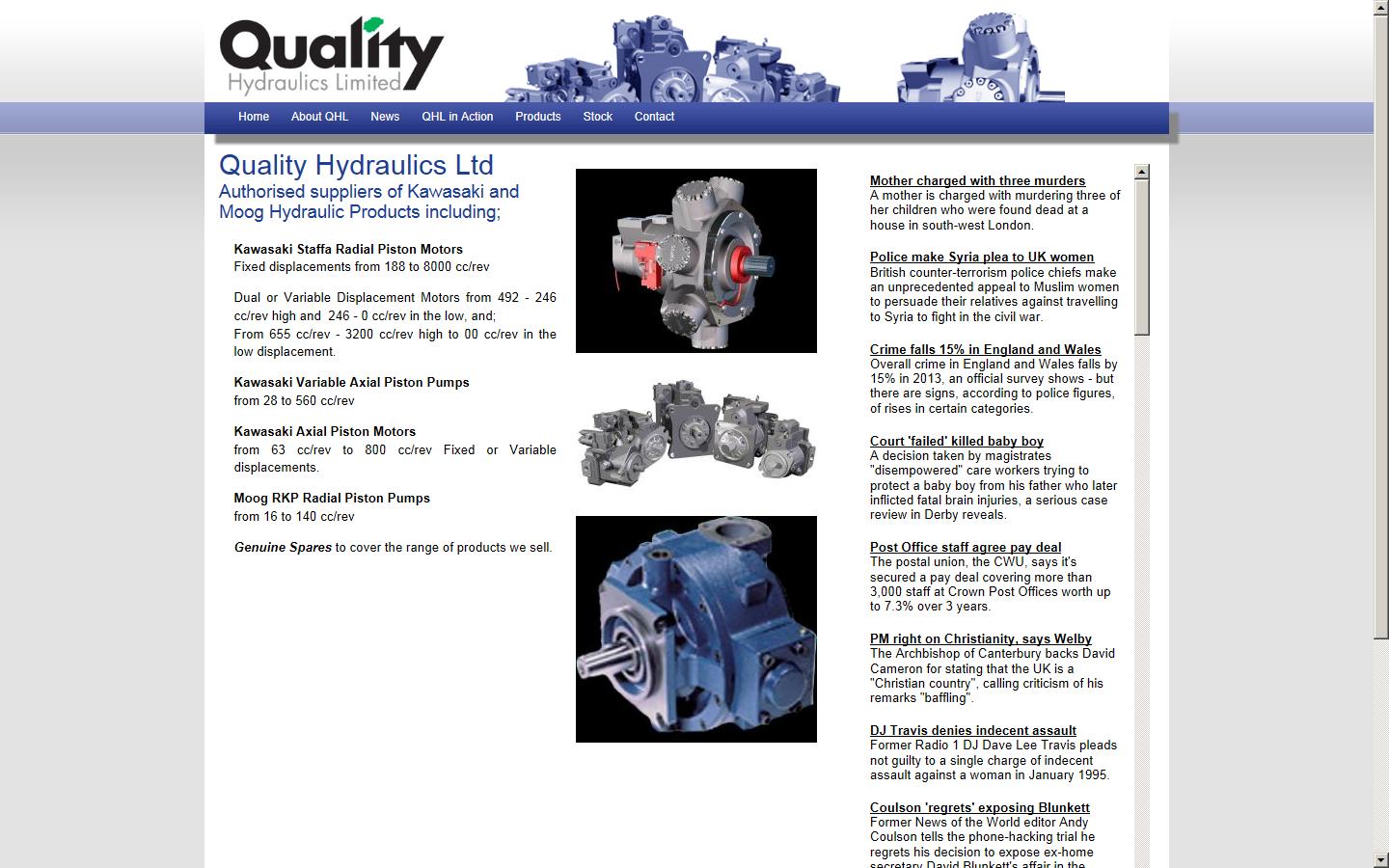 Quality Hydraulics Ltd Website