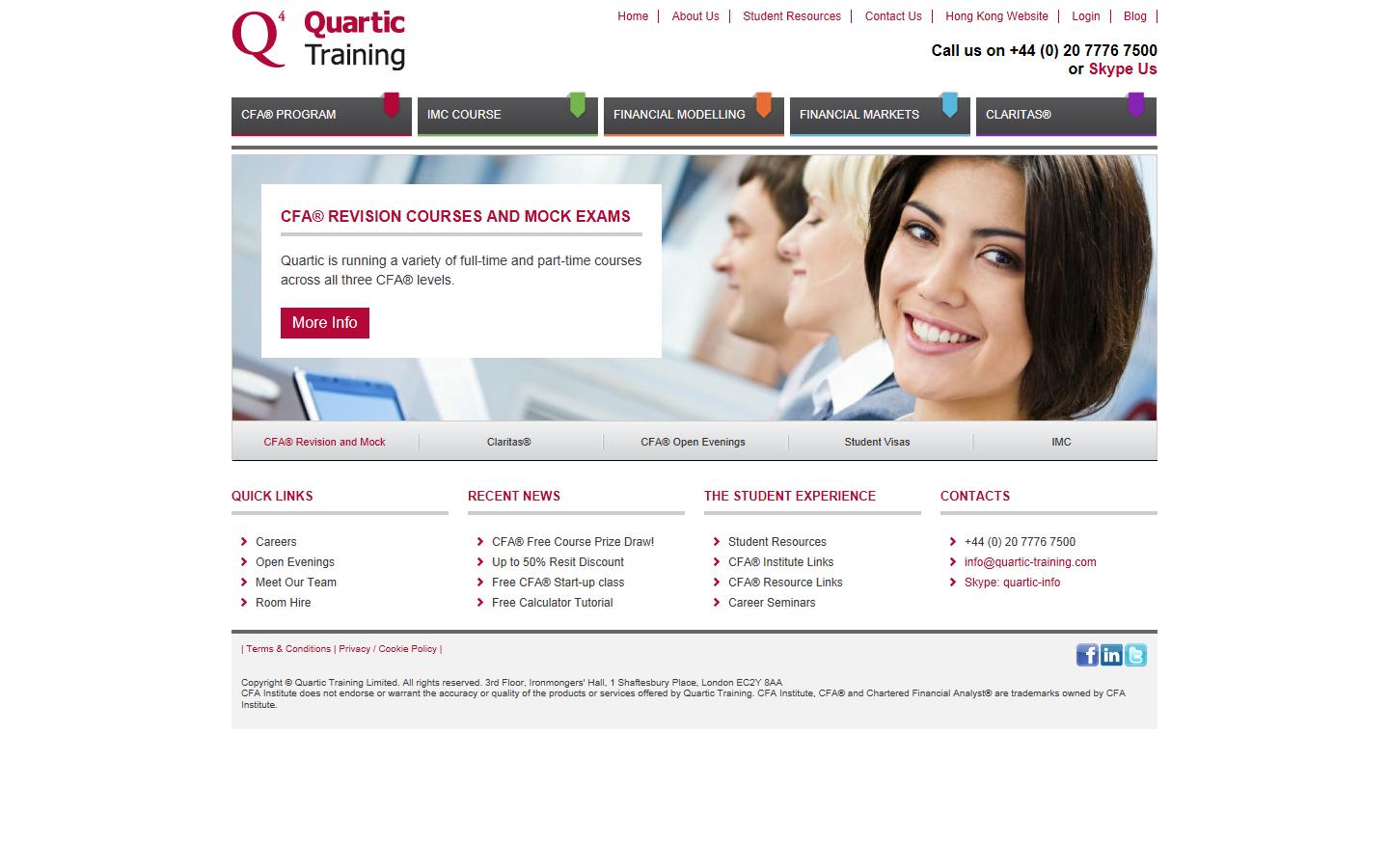 Quartic Training Website