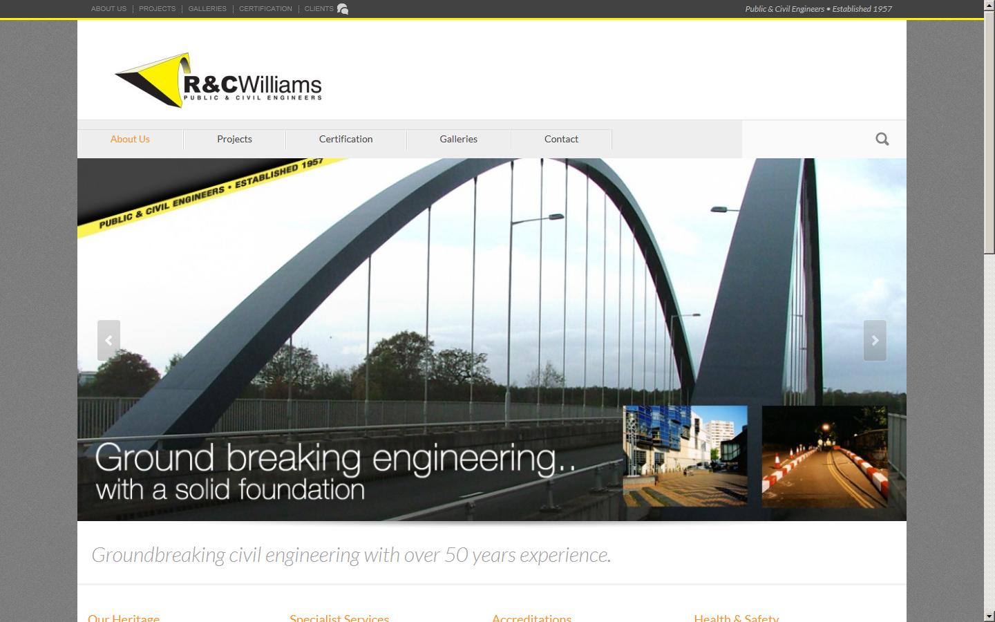 R&C Williams Limited  Website