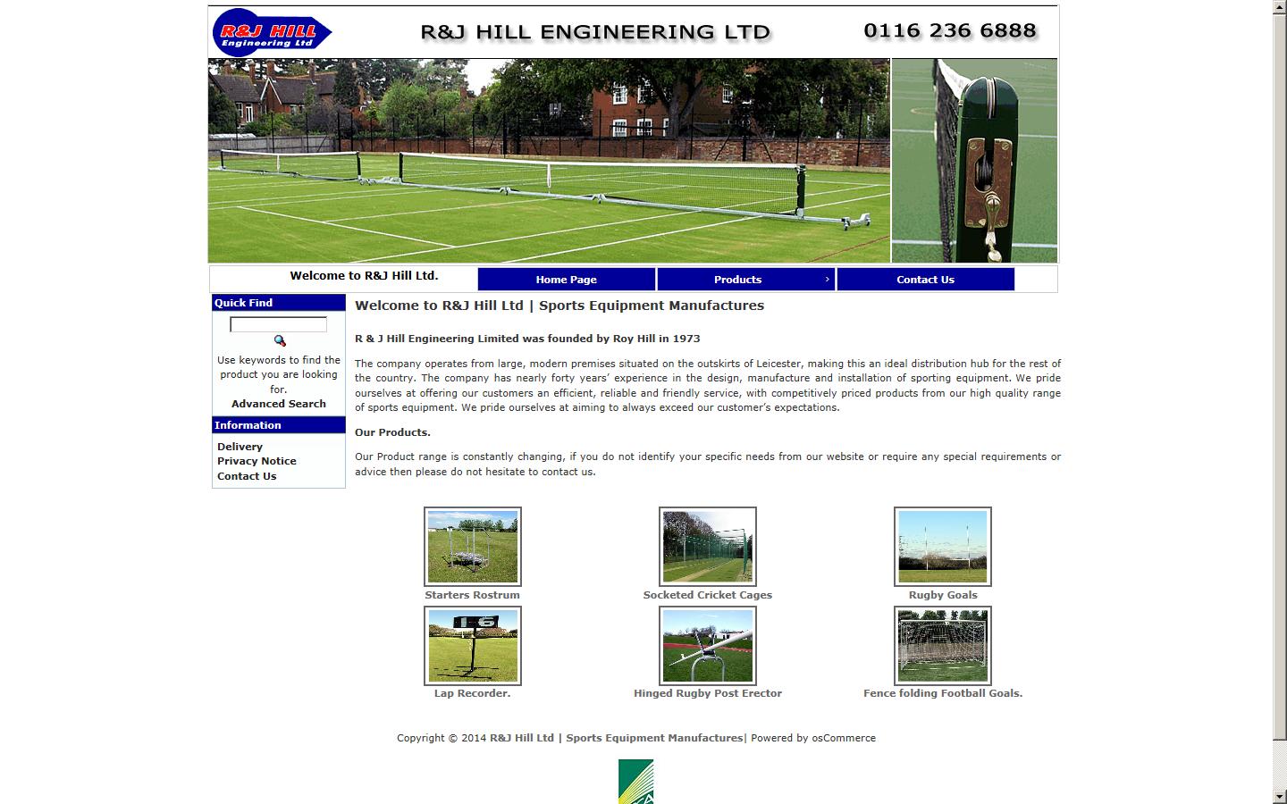 R&J Hill Engineering Ltd Website