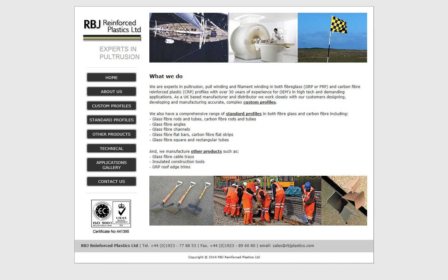 RBJ Reinforced Plastics Ltd  Website