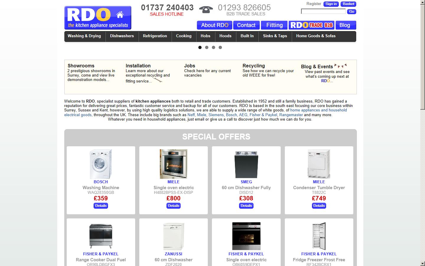 RDO Kitchen Appliances Website