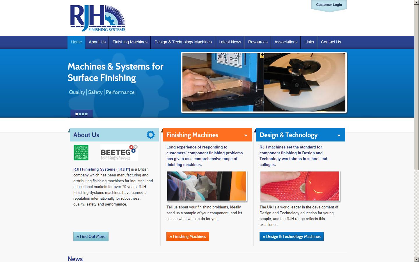 RJH Finishing Systems Ltd Website