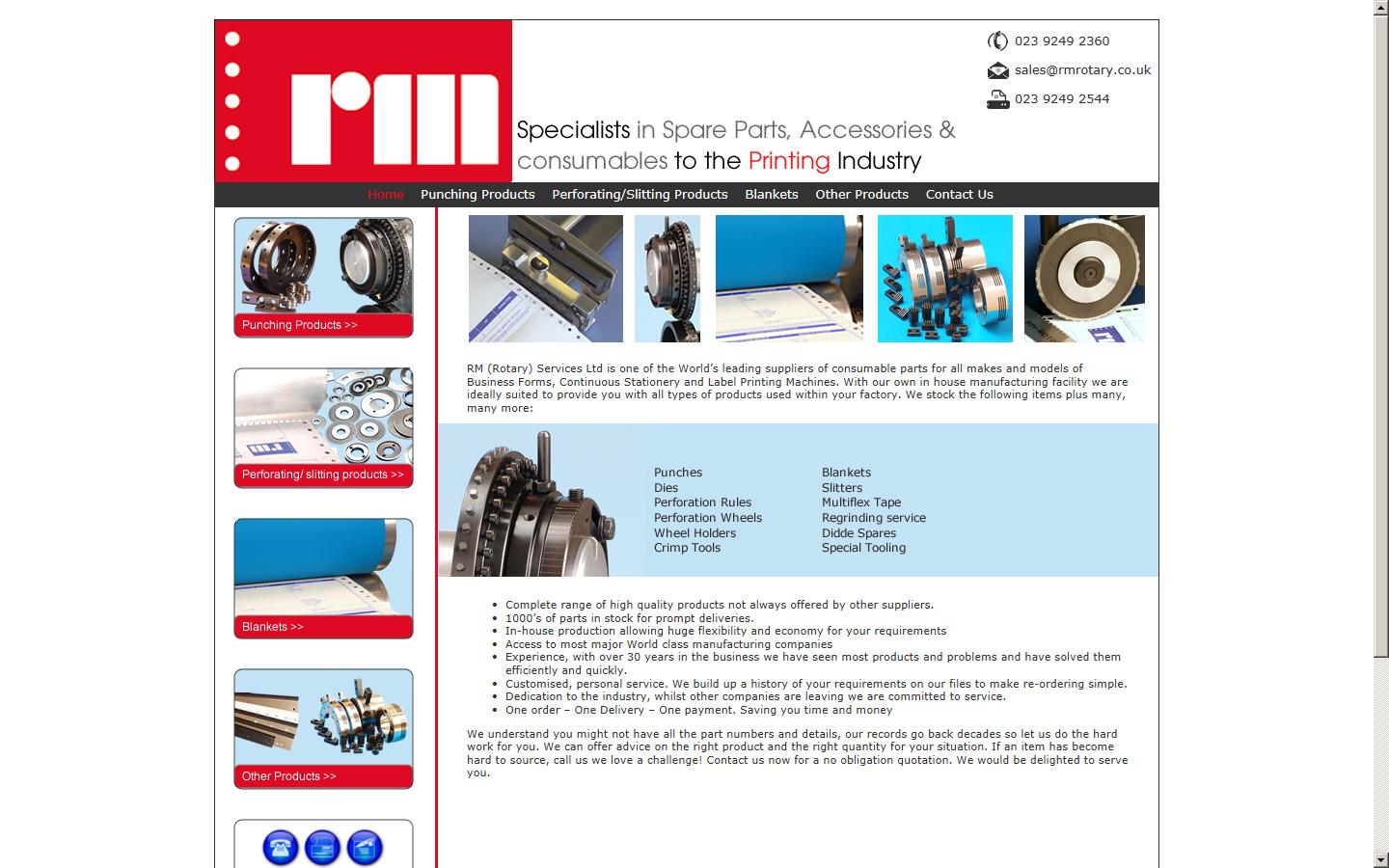 RM (Rotary) Services Ltd Website