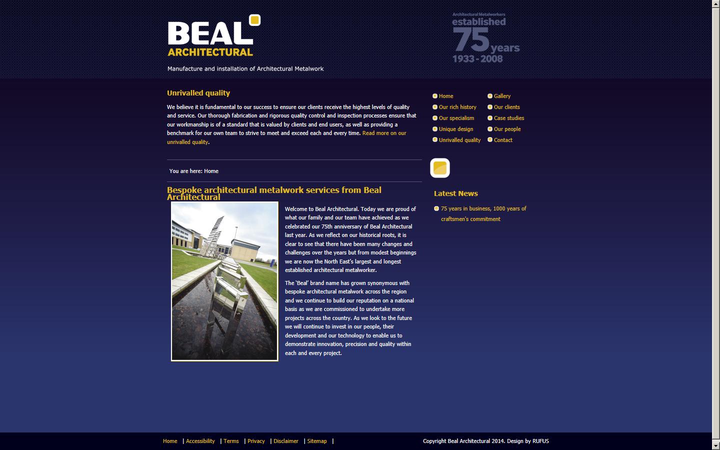 Beal Architectural Website