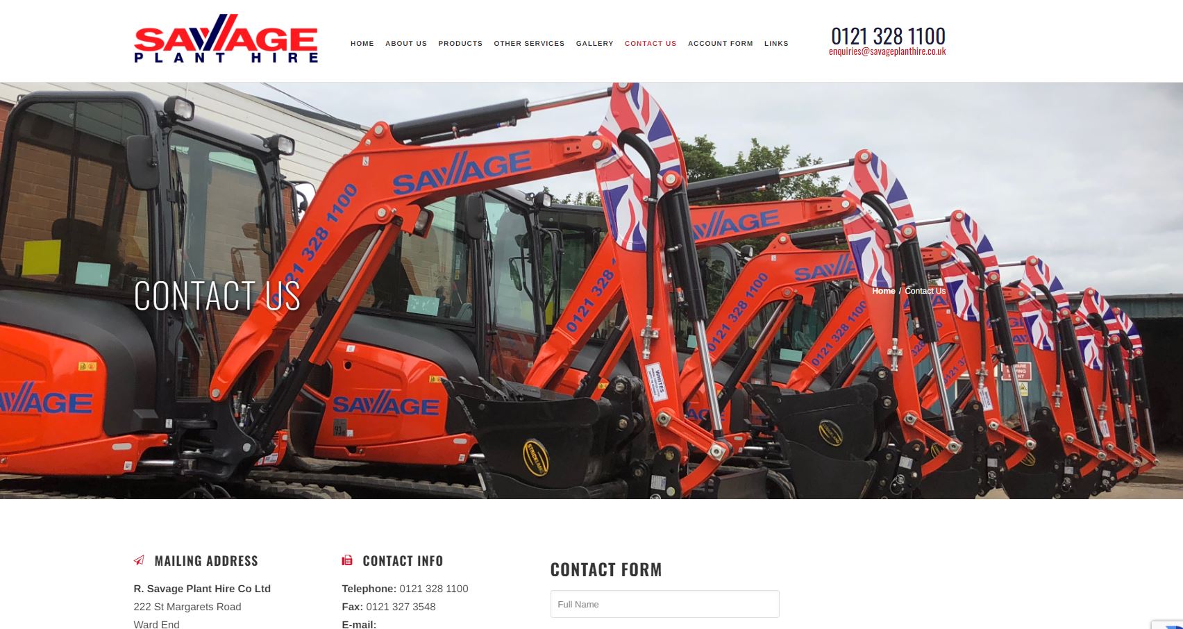 R. Savage Plant Hire co Limited.  Website