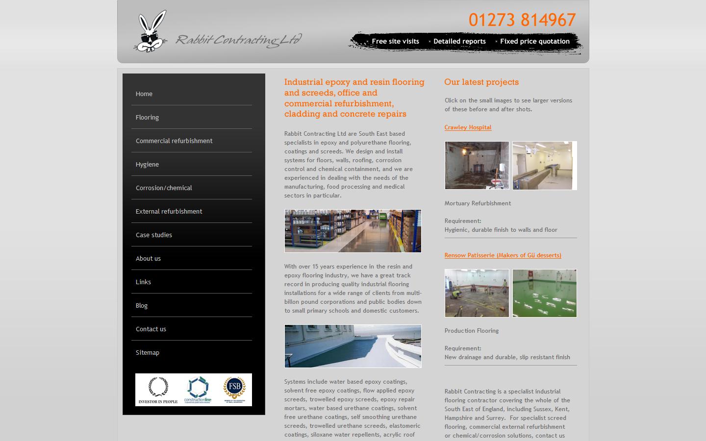 RABBIT CONTRACTING LIMITED Website