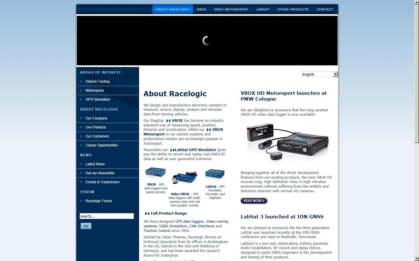 Racelogic  Website