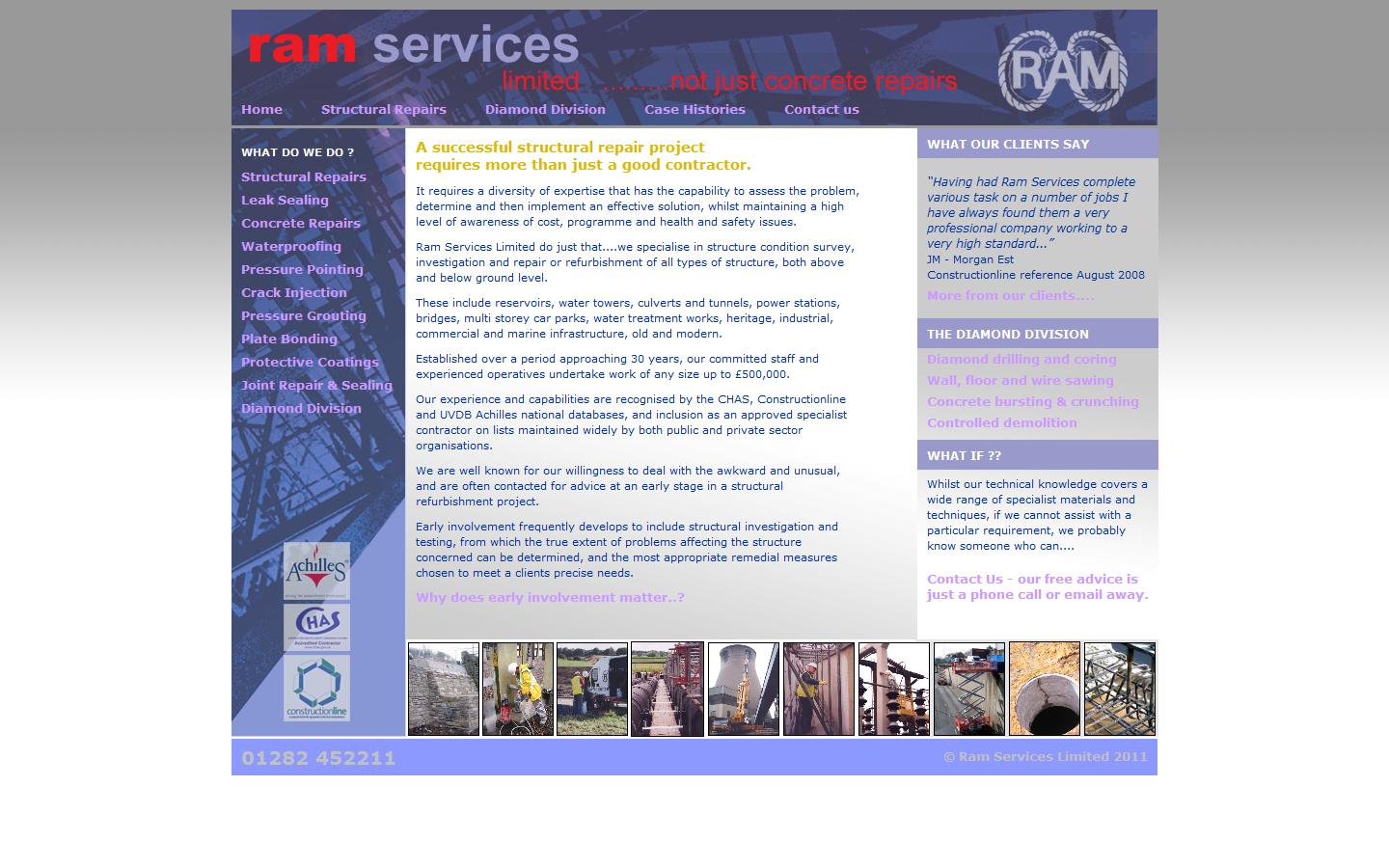 Ram Services Limited Website