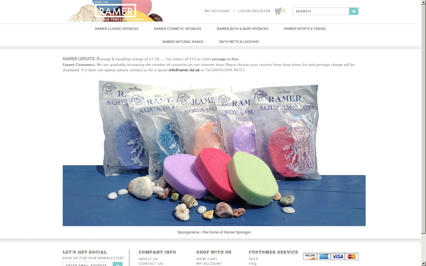 RAMER SPONGES Website