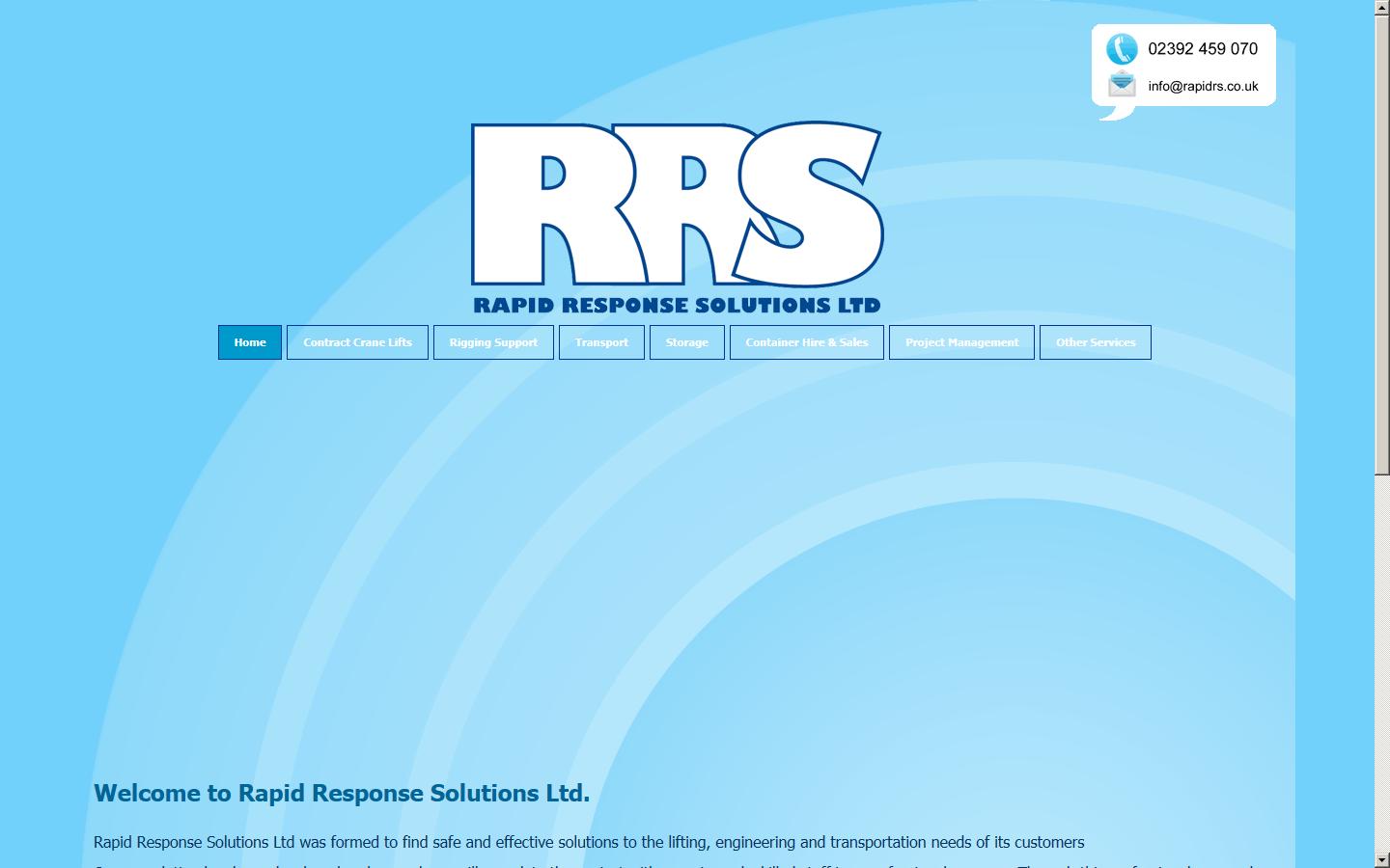 Rapid Response Solutions Limited Website