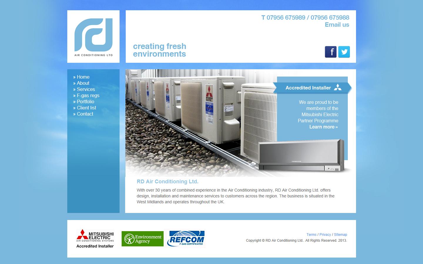 RD Air Conditioning Ltd Website