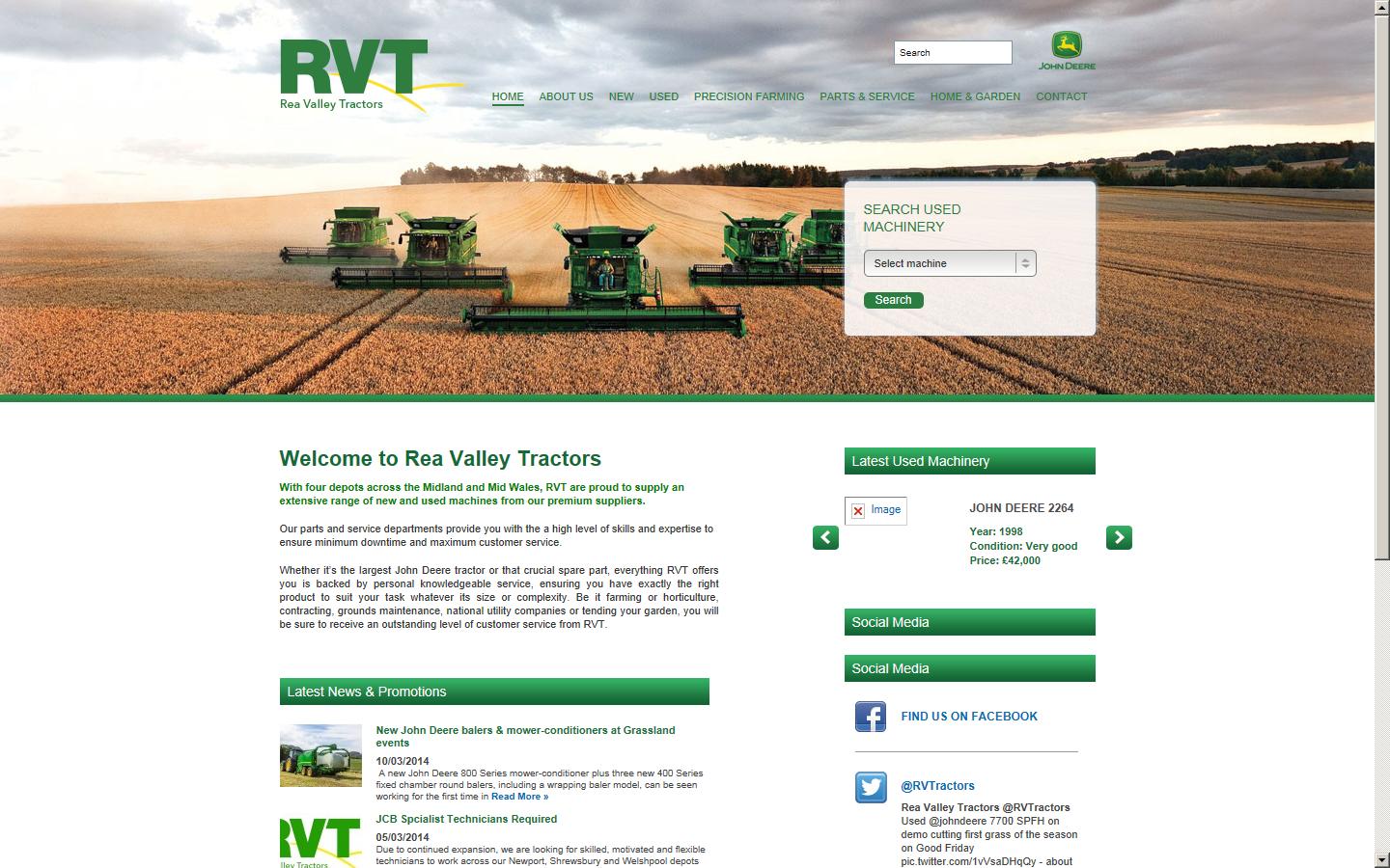 Rea Valley Tractors Ltd Website