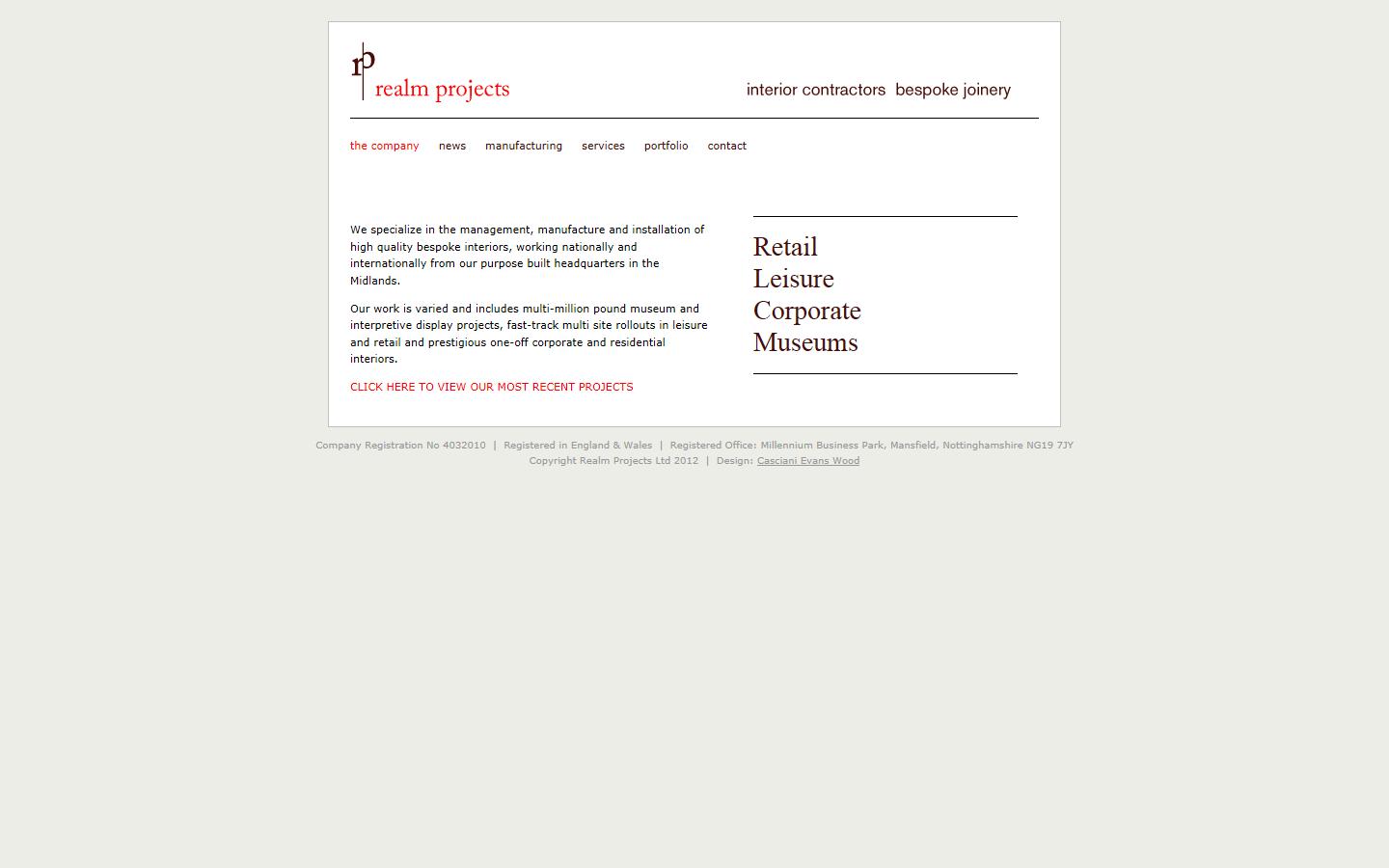 Realm Projects Limited Website