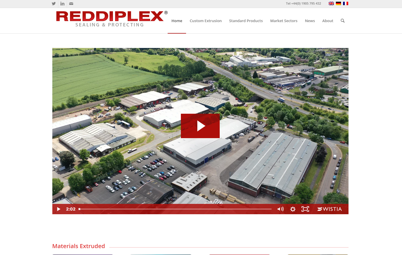 Reddiplex Custom Extrusion Solutions Website
