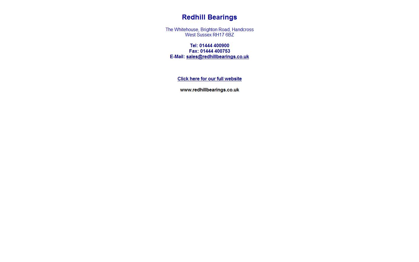 Redhill Bearings Website