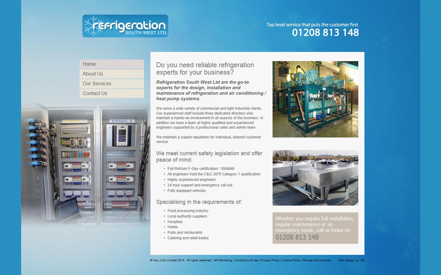 Refrigeration South West Ltd Website