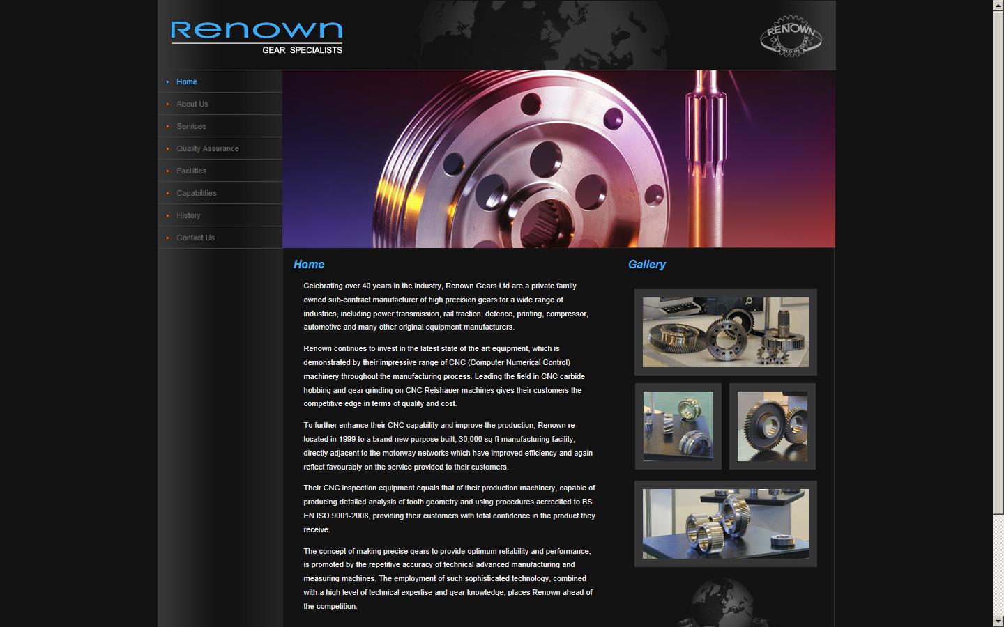 Renown Gears Ltd Website