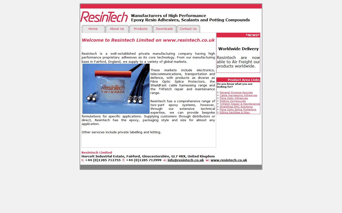 Resintech Limited Website