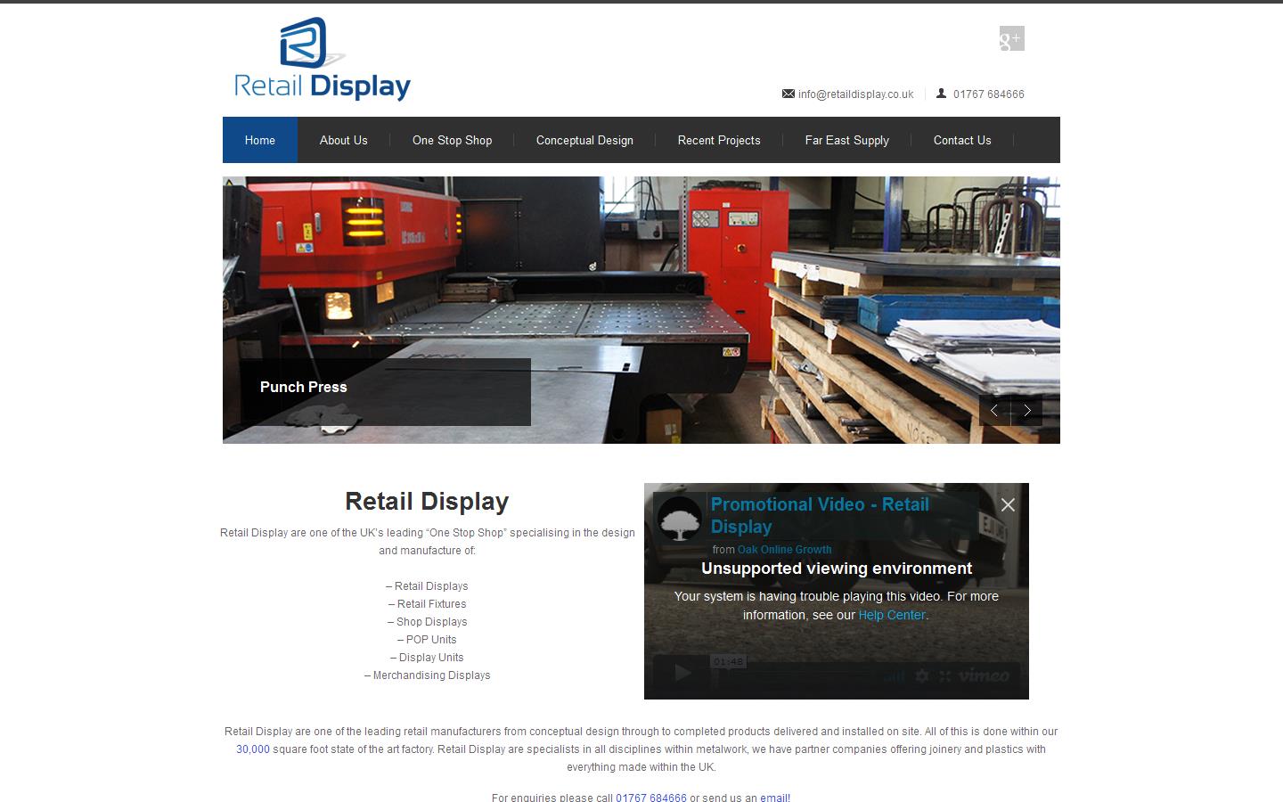 Retail Display Ltd Website