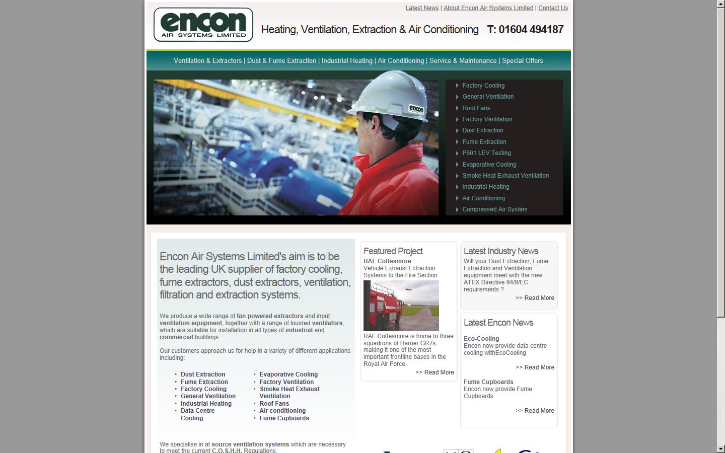 Encon Air Systems Website