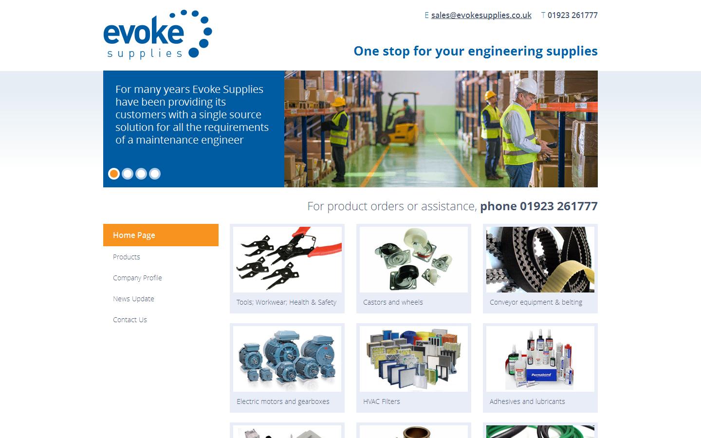 Evoke Supplies Ltd Website
