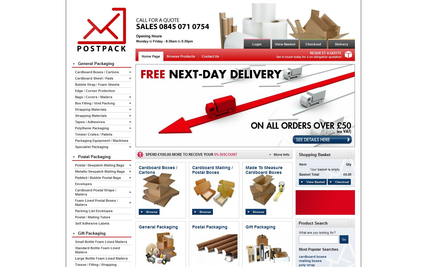 Postpack Ltd Website