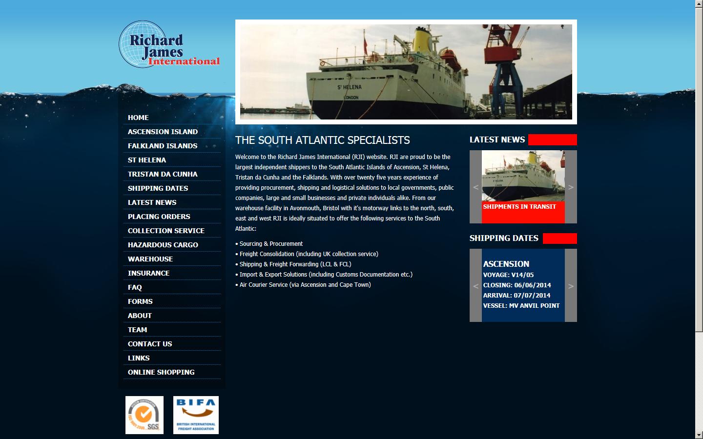 Richard James International Limited Website