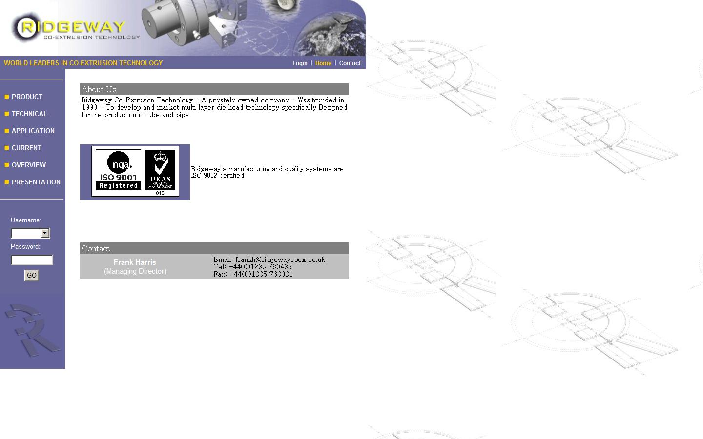 Ridgeway Co-Extrusion Technology Ltd Website