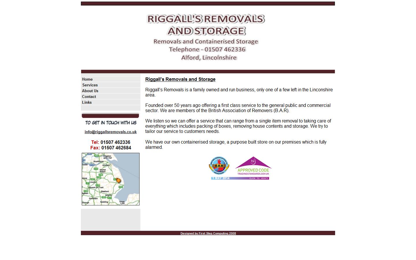 Riggall&rsquo;s Removals Website