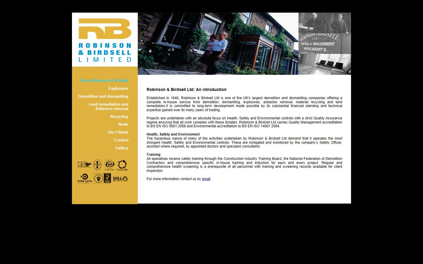 Robinson & Birdsell Ltd Website