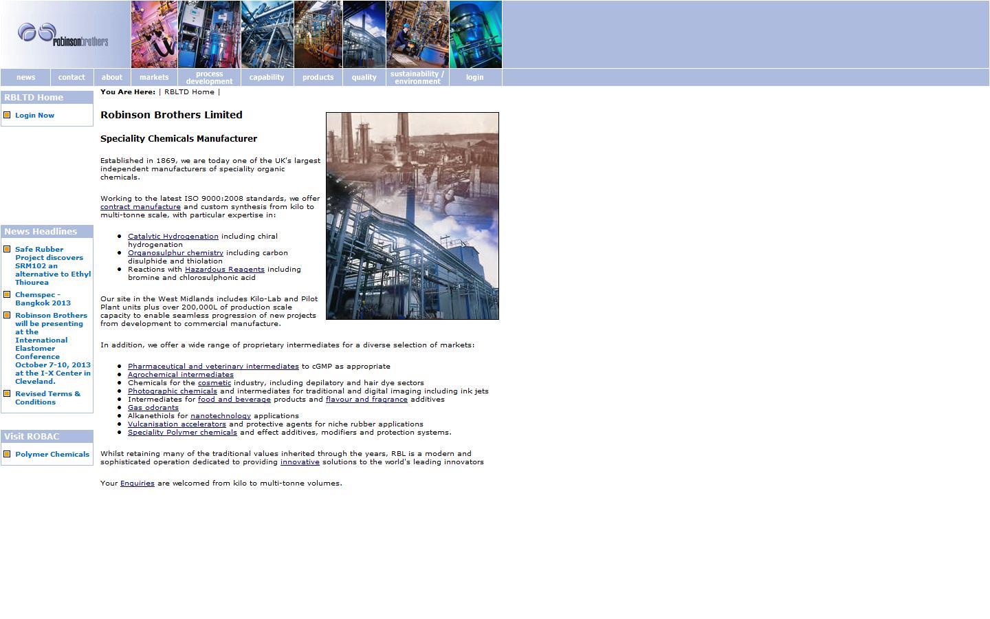 Robinson Brothers Ltd. Website