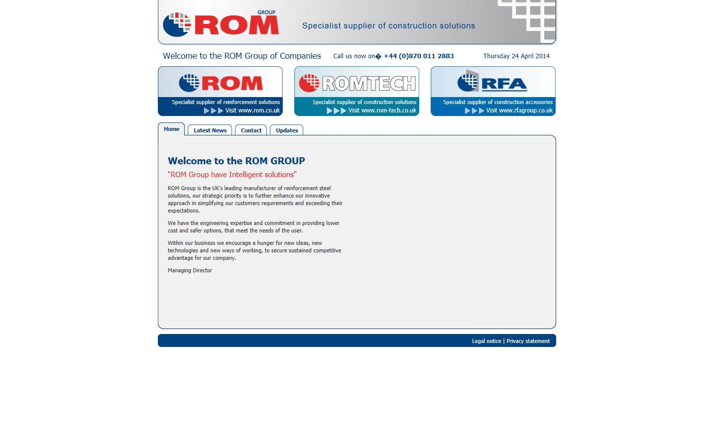 ROM GROUP  Website