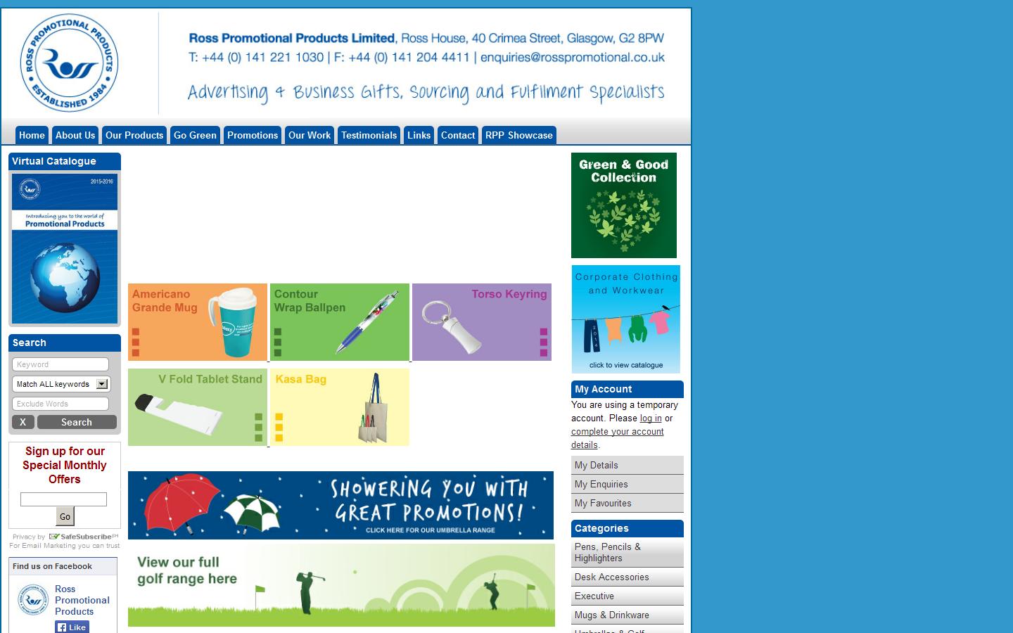 Ross Promotional Products Website