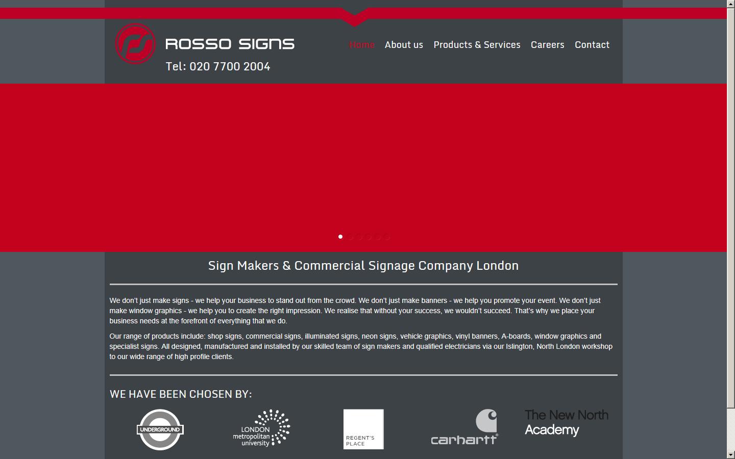 Rosso Signs Limited Website