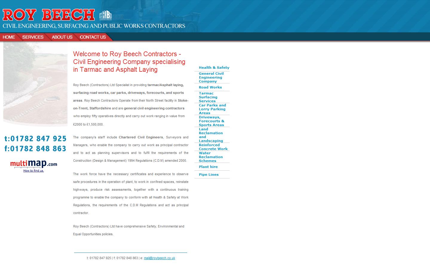 Roy Beech (Contractors) Ltd Website