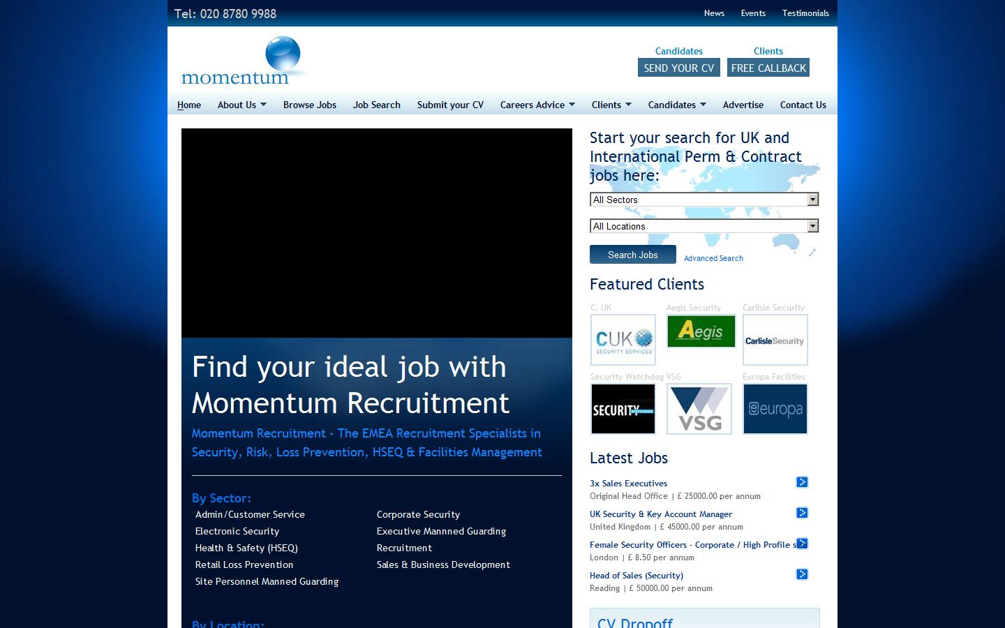 Momentum Security Website